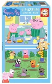 puzzle-drewniane-educa-2x25-elementow-z-postacia-swinki-peppy