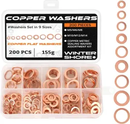 miedziane-uszczelki-plaskie-podkladki-pudelko-do-przechowywania-200-szt