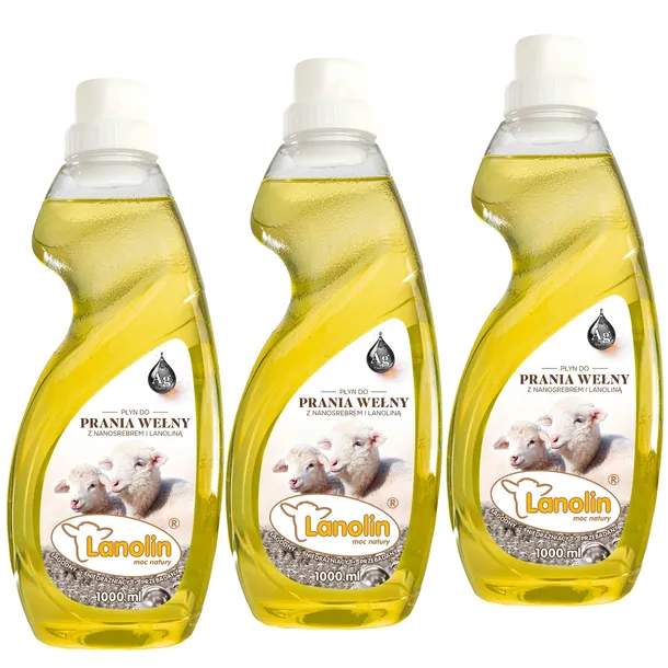 Płyn do prania wełny merino kaszmir z lanolina i nanosrebrem LANOLIN 3L
