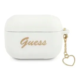 guess-guaplschsh-airpods-pro-cover-bialy-white-silicone-charm-collection
