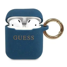 guess-guaccsilglbl-airpods-cover-niebieski-blue-silicone-glitter