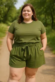 spodenki-krotkie-szorty-przewiewne-uni-khaki-wiazanie-pas-80-120cm