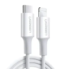 ugreen-kabel-przewod-usb-typ-c-lightning-mfi-1m-3a-18w-bialy-10493