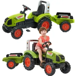 falk-traktor-na-pedaly-claas-duzy-z-przyczepka-od-3-lat