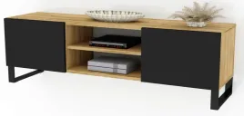 stojaca-szafka-pod-telewizor-loft-140cm-dab-craft-czarny-mat-komoda-stolik
