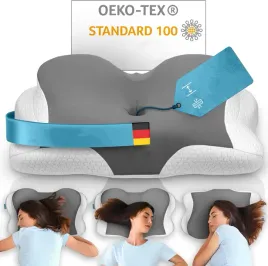 Zdjęcie produktu Poduszka GLÜCKSTOFF ortopedyczna do Spania Pianka Memory Motyl na Ból Szyi