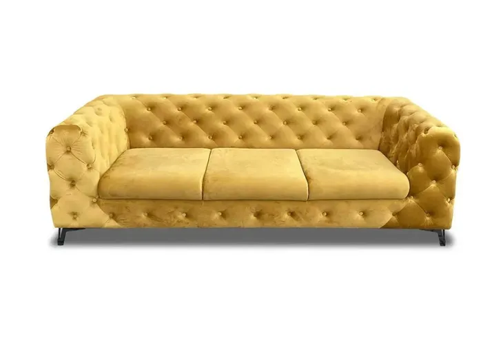 Pikowana sofa 3-osobowa Moet elegancka kanapa wiele kolorów