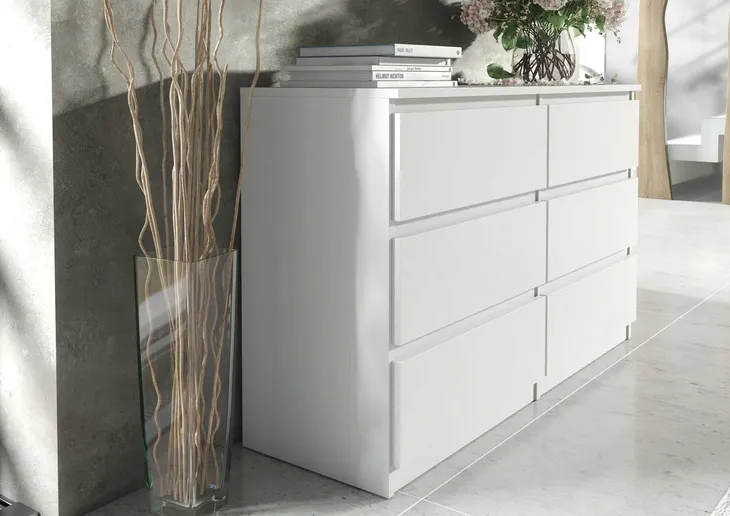 biala-komoda-140cm-6-szuflad-glebokosc-mebla-39-cm