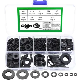 820x-podkladki-nylonowe-pod-sruby-wkrety-dystanse-uszczelki-tuleje-plaskie