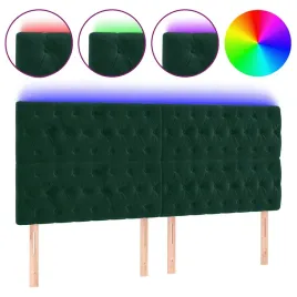 klasyczny-zaglowek-led-aksamitny-200x7x118-128-cm-ciemnozielony