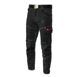 spodnie-robocze-do-pasa-jeans-stretch-elastyczne-slim-monterskie-czarne-3xl