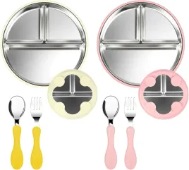 talerze-z-przyssawka-dla-dzieci-niemowlat-lyzka-widelec-zestaw-2-sztuki