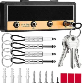 wieszak-scienny-uchwyt-na-klucze-wzmacniacz-gitarowy-4-wtyczki-czarny