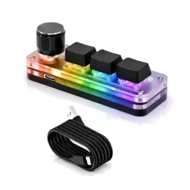 klawiatura-makro-mechaniczna-rgb-3-klawisze-pokretlo-usb-c-konfigurowalna