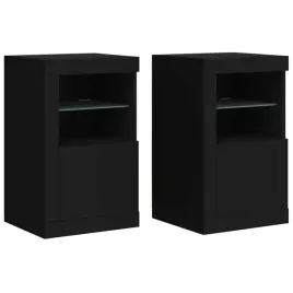 szafki-z-led-2-szt-czarne-material-drewnopochodny
