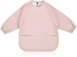 sliniak-dla-niemowlat-z-dlugim-rekawem-wodoodporny-do-karmienia-rozowy