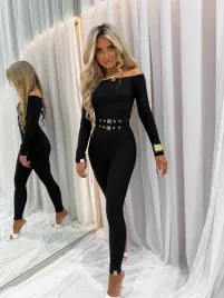 legginsy-la-monne-gold-stripe-czarne