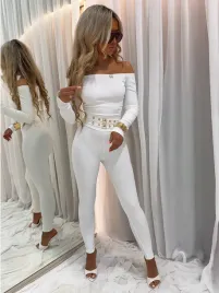 legginsy-la-monne-gold-stripe-biale