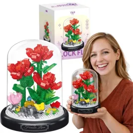 klocki-kwiaty-roza-w-szkle-czerwone-roze-w-kopule-bukiet-idealne-na-prezent