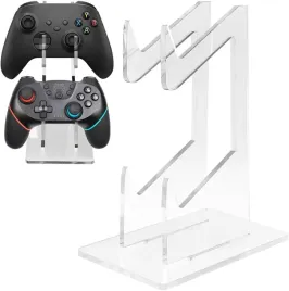 stojak-na-kontrolery-pady-2-poziomowy-przezroczysty-akrylowy-na-biurko