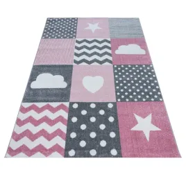 dywan-dla-dzieci-chmurki-i-gwiazdki-szaro-rozowe-kids-dzidzia-200x290-cm