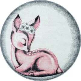 dywan-dla-dzieci-spiaca-sarenka-szaro-rozowa-kolo-bambino-120x120-cm
