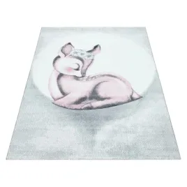 dywan-dla-dzieci-spiaca-sarenka-szaro-rozowa-bambino-140x200-cm