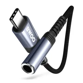 bwoo-adapter-bz47-aux-35-mm-do-usb-c-czarny