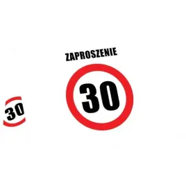 zaproszenia-urodziny-30-traffic-birthday-congee-6-szt