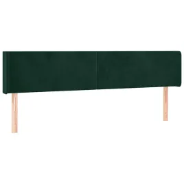 wezglowie-lozka-aksamitne-163x16x78-88-cm-ciemnozielone