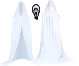 kostium-stroj-halloween-czerwona-bialy-aniol-plaszcz-welur-maska-krzyk