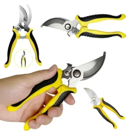 maly-stalowy-reczny-sekator-ogrodowy-nozyce-z-regulowanym-ostrzem-weglowym