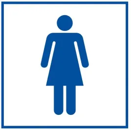 Zdjęcie produktu Naklejka Informacyjna WC Damski Toaleta 11,8x11,8cm Tabliczka Znak Hipernet