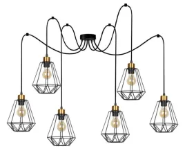 druciana-lampa-wiszaca-primo-industrial-pajak-czarny-zloty