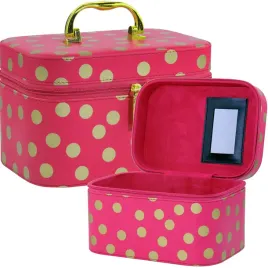 kuferek-kosmetyczka-organizer-m-rozowy-w-kropki
