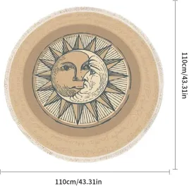 stylowy-dywan-okragly-bawelniany-moneta-slonecznik-110x110cm