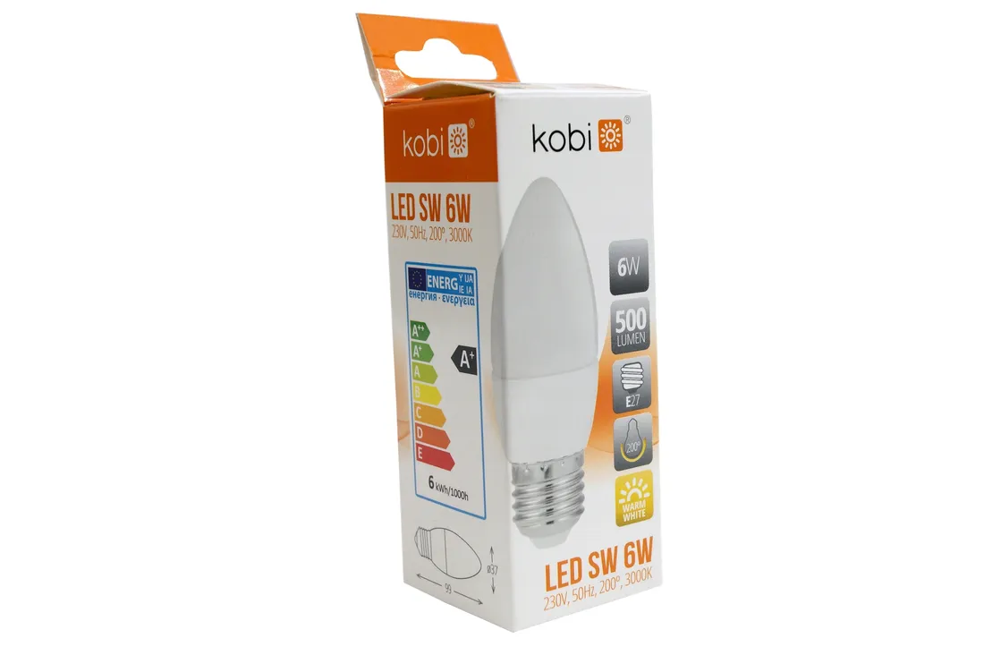 zarowka-led-6w-e-27-c37-kobi-stan-nowy