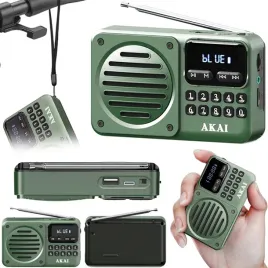 radio-fm-kieszonkowe-przenosne-bluetooth-usb-sd-mp3-akumulatorowe-zielone