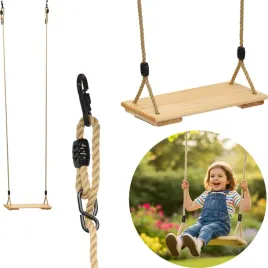 klasyczna-hustawka-drewniana-ogrodowa-do-100kg-do-zawieszenia-na-linie-haku