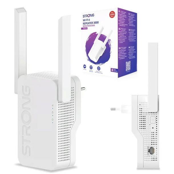 MOCNY WZMACNIACZ SYGNAŁU WIFI 6 REPEATER ACCESS POINT 3000Mbps DUAL BAND