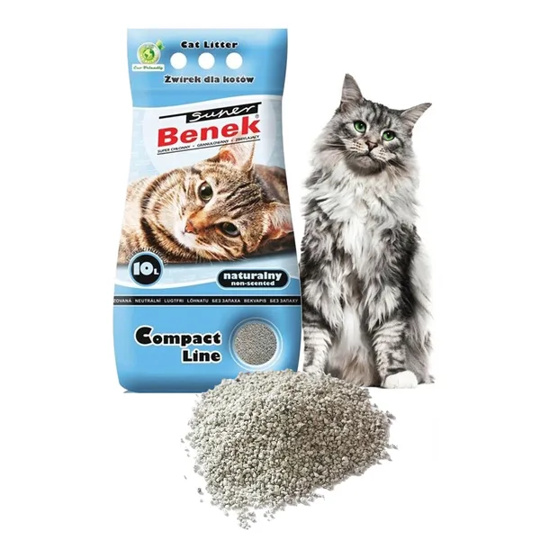 certech-super-benek-compact-line-naturalny-10l-marka-super-benek-wlasciwosci-bezzapachowy-drobnoziarnisty-zbrylajacy