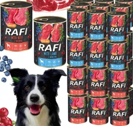 zestaw-48x400g-karma-mokra-dla-psow-rafi-mix-smakow-jagniecina-wolowina