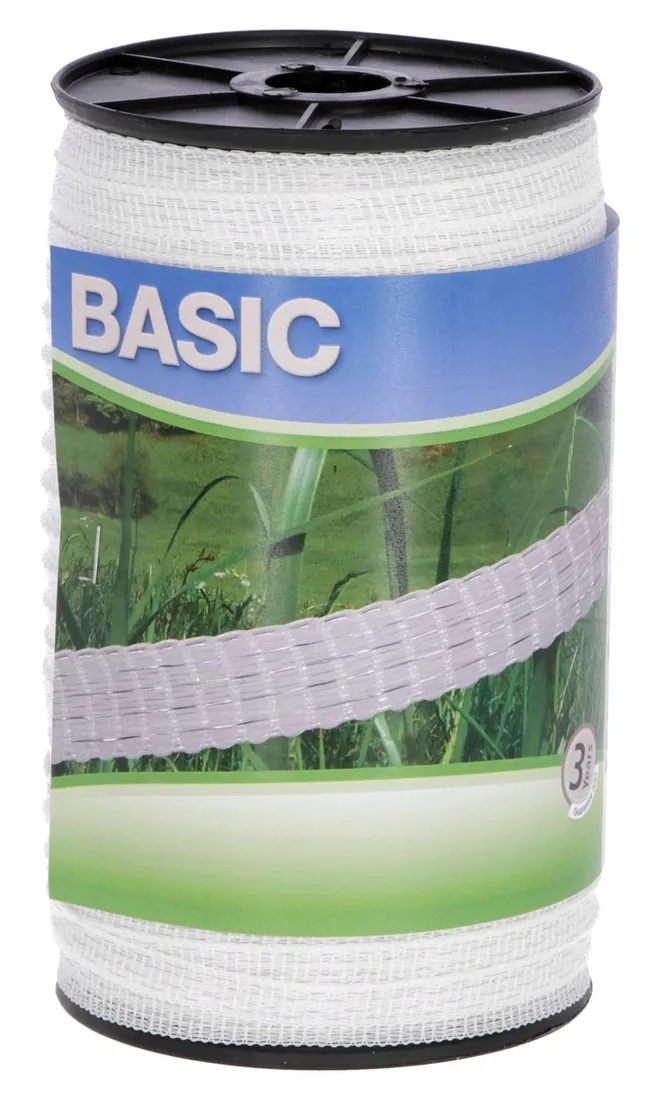 tasma-ogrodzeniowa-basic-200m-x-10mm-biala-kerbl-stan-nowy