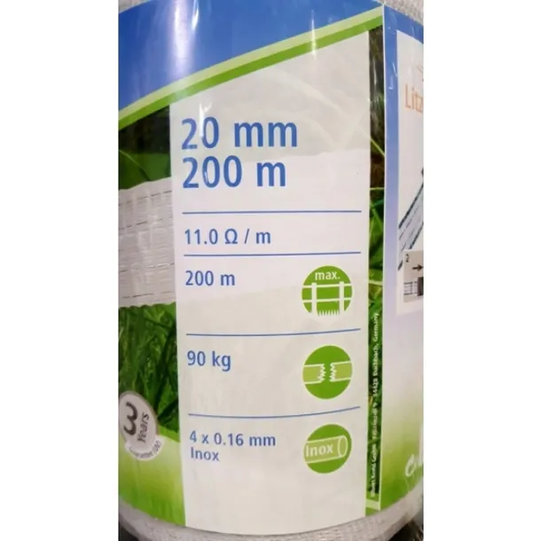 tasma-ogrodzeniowa-basic-200m-x-20mm-biala-kerbl-liczba-przewodow-4