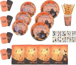 zastawa-stolowa-papierowa-halloween-kubki-talerze