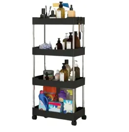 polka-lazienkowa-kuchenna-szafka-mobilna-regal-kolka-4-poziomy-czarna