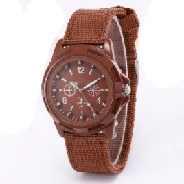 zegarek-meski-elegancki-wojskowy-kwarcowy-casual-nylonowy-pasek-brazowy