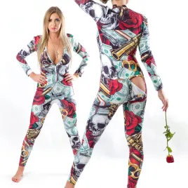pizama-damska-prezent-na-walentynki-dla-niej-body-z-klapka-guns-roses-l