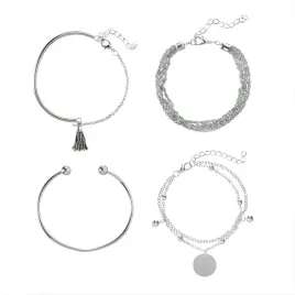 zestaw-bransoletek-boho-retro-punk-charms-bangle-srebrne-4-sztuki-komplet