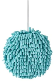 recznik-sciereczka-kuchenna-lazienkowa-na-sznurku-turkusowa-kula-haczyk